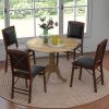 40-inch Round Solid Wood Farmhouse Kitchen Dining Table in Natural Wooden Finish