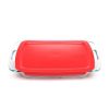 6-Piece Glass Bakeware Food Storage Set with Red Plastic Lids