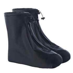 1pc Reusable Men And Women Rain Boots Cover Anti-Slip Wear-resistant Protective Cover Waterproof Layer (Color: B Black, size: XS(32-34))