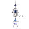 1pc Crystal Sun Catchers, Blue Butterfly Evil Eye Suncatcher Indoor Window With Prism Ball, Sunlight Rainbow Maker Good Luck Hanging Crystals Ornament