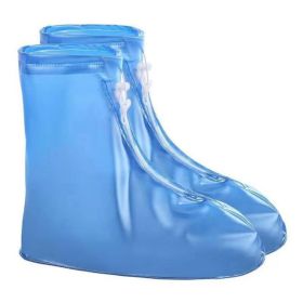 1pc Reusable Men And Women Rain Boots Cover Anti-Slip Wear-resistant Protective Cover Waterproof Layer (Color: B Blue, size: S(35-36))