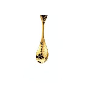 1pc Fish Shape Spoon; Creative Stainless Steel Household Soup Spoon; Teaspoon; Drink Mixing Spoon; Soup Spoon For Home Kitchen Restaurant (Color: Golden, size: 6.7inch)