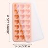 1pc High Quality Silicone 21 Even Love Ice Cube Ice Tray Mold Heart Shaped Silicone Ice Box