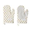 Anti-Scalding Microwave Cotton Non-Slip Insulation Gloves Oven Mitts Kitchen Heat Resistant Thickened Cotton Heat Insulation Microwave Oven Oven Anti